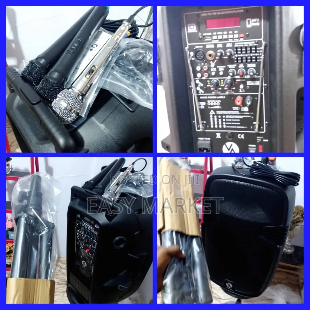 Chargeable Speaker 3 Mics and Stand