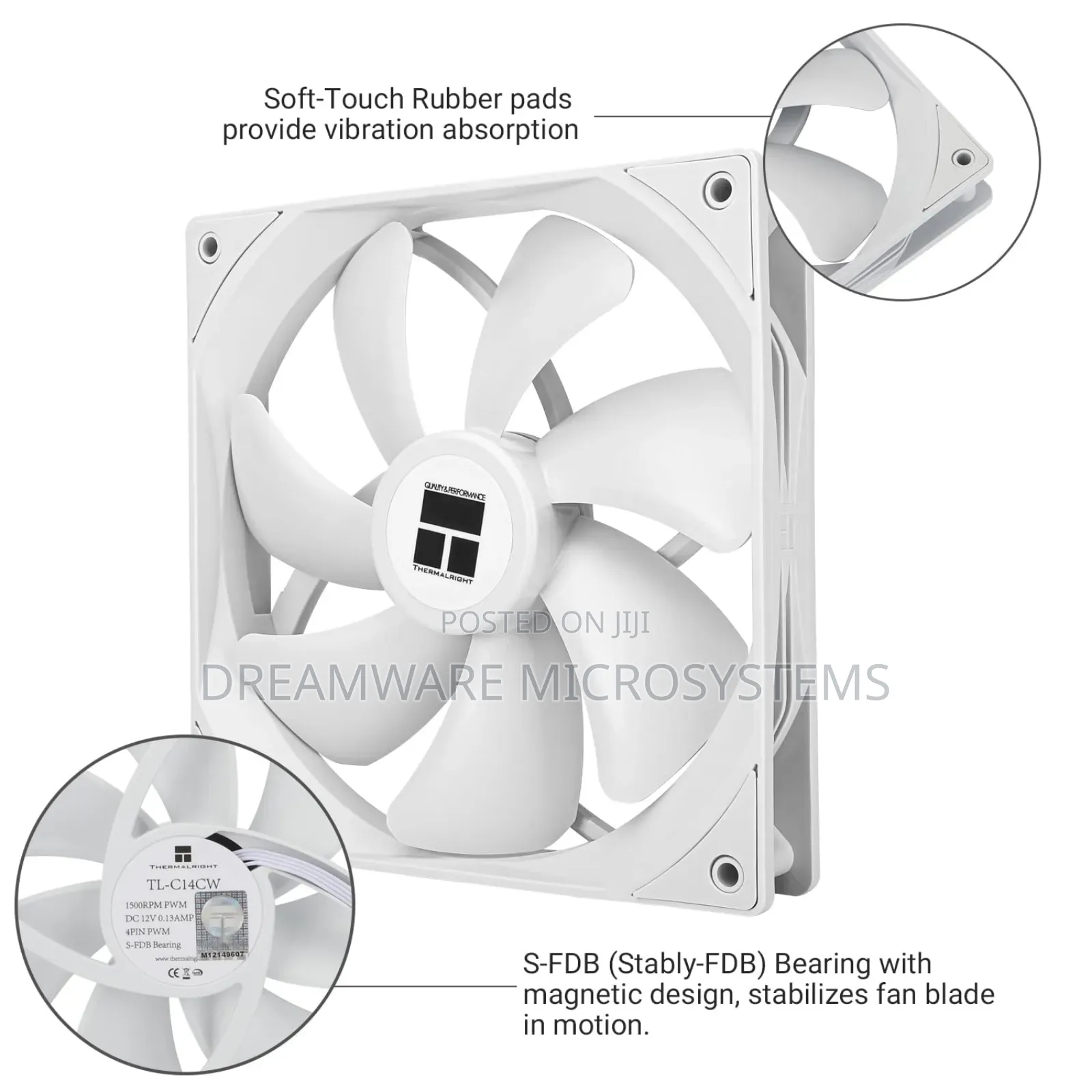 Thermalright TL-C14CW-S 140mm ARGB Fan - White