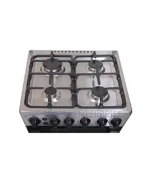 Midea 4 Burner Gas Cooker 60 X 55cm With Oven — Silver
