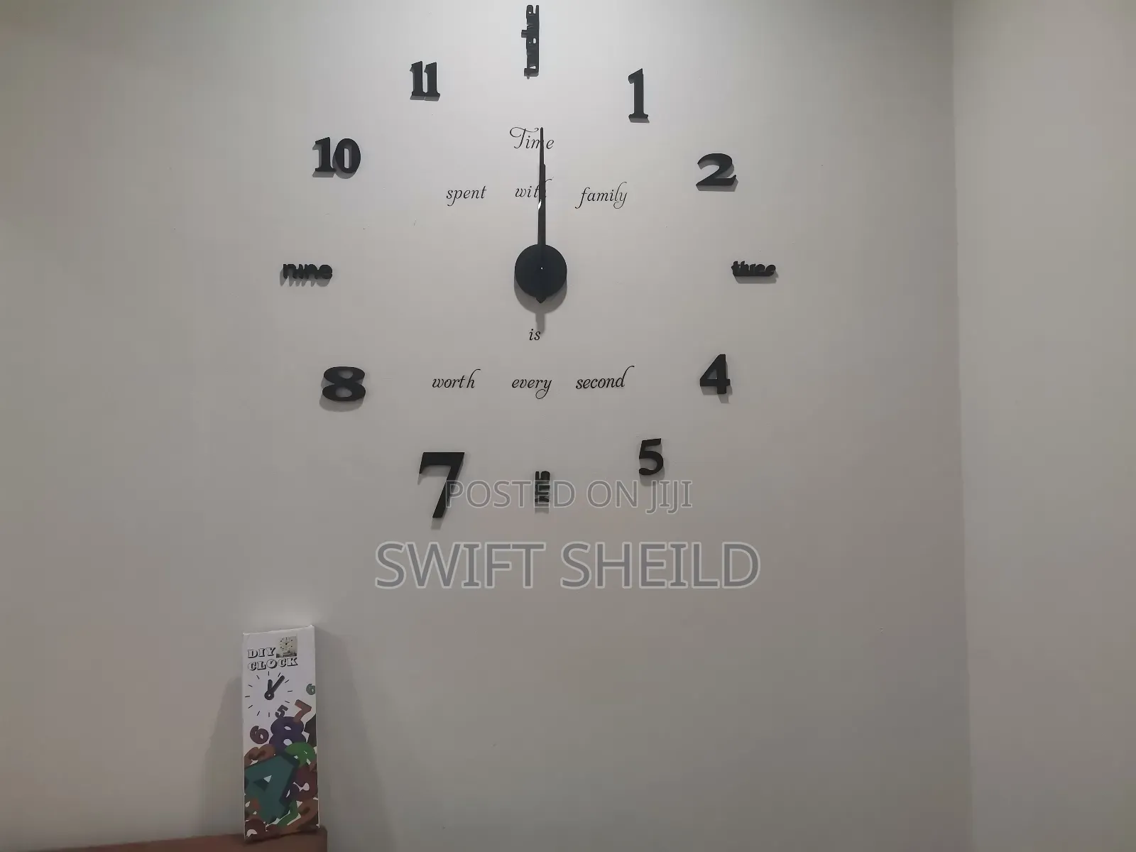 3d Wall Clock Orignal With Time Spent With Family D3sign
