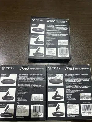 Titan 2-in-1 Wireless Charging Pad Phone Stand