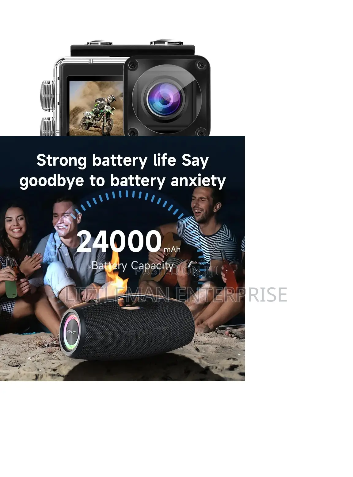 BOOMBOX ZEALOT Stereo Wireless Speaker 24000mah Bluetooth