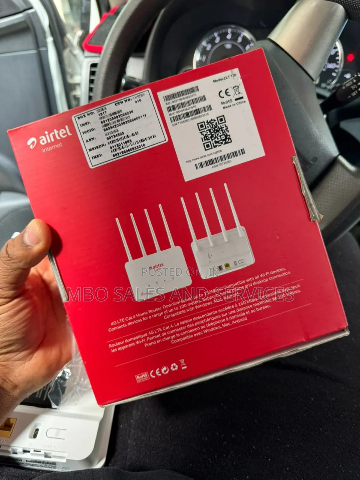 Airtel Universal ZLT 4g+ Router - Accepts Turbonet