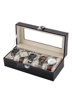 Watch Box Watch Display Case Storage Organizer Box 5-Grid Wa