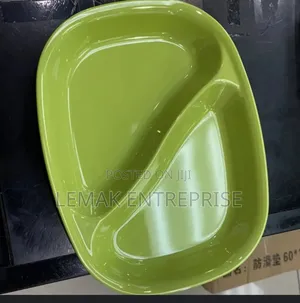 22cm Divided Serving Plate Green 6pics