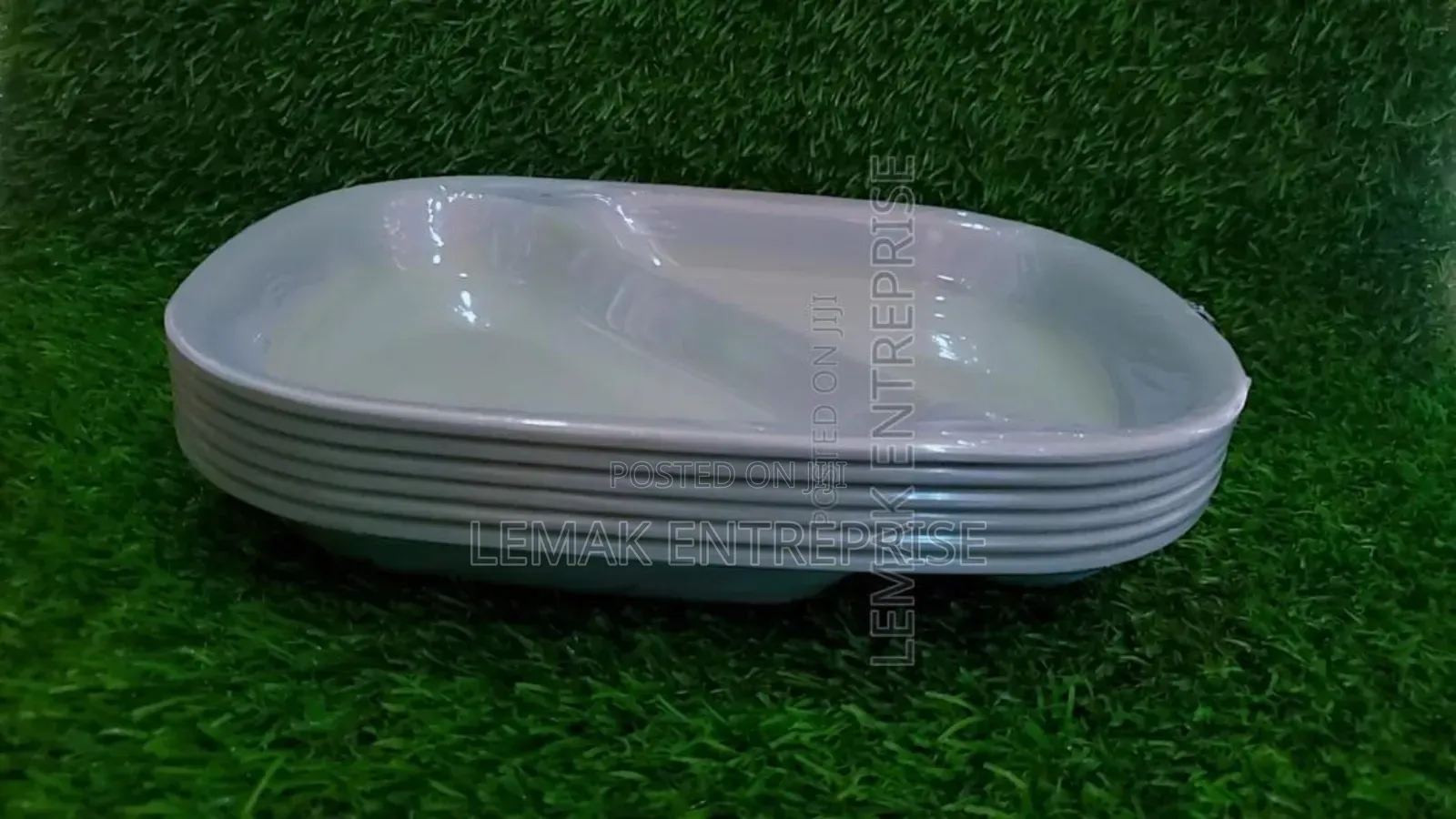 22cm Divided Serving Plate Green 6pics