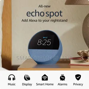 All-New Amazon Echo Spot (2024) With Alexa and Vibrant Sound