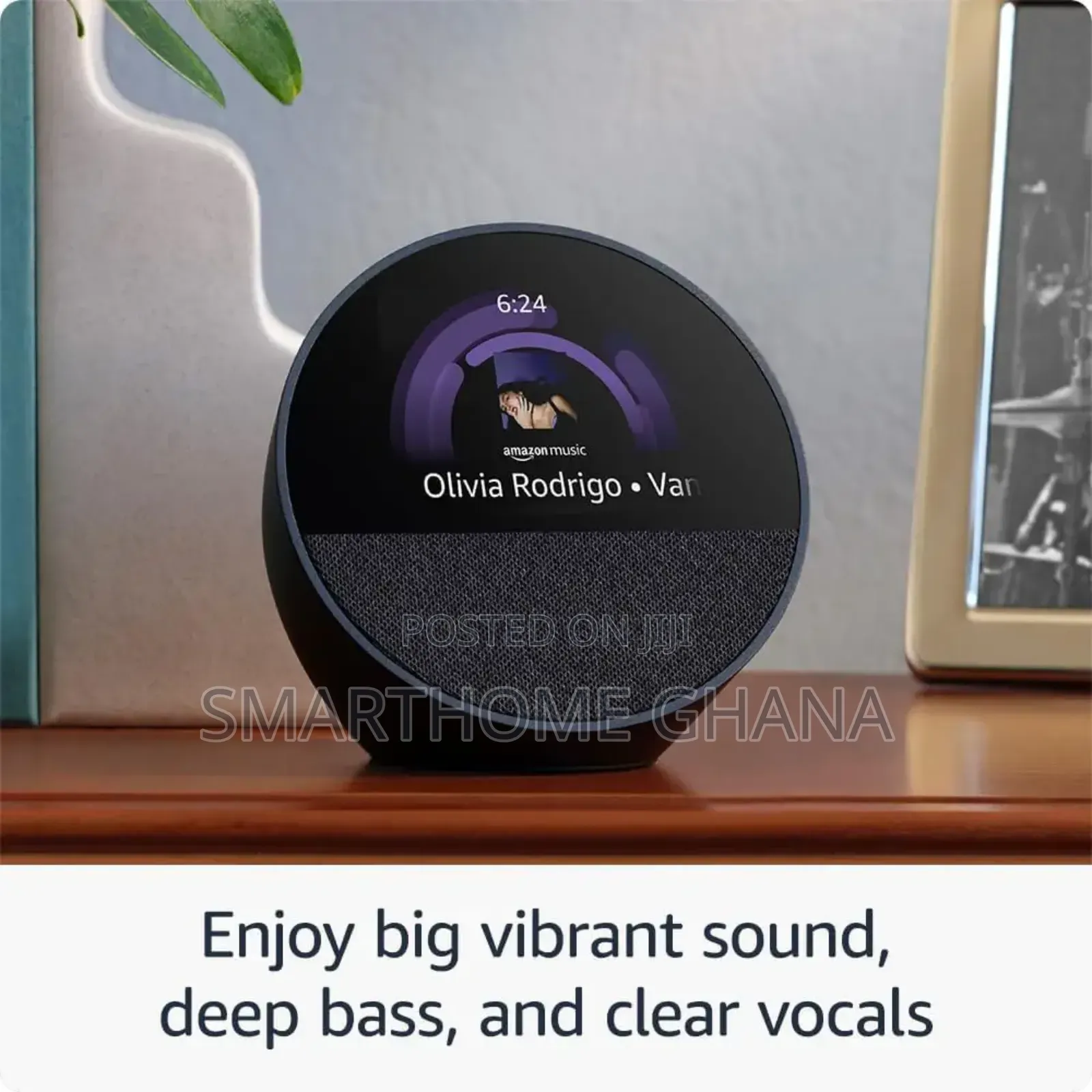 All-New Amazon Echo Spot (2024) With Alexa and Vibrant Sound