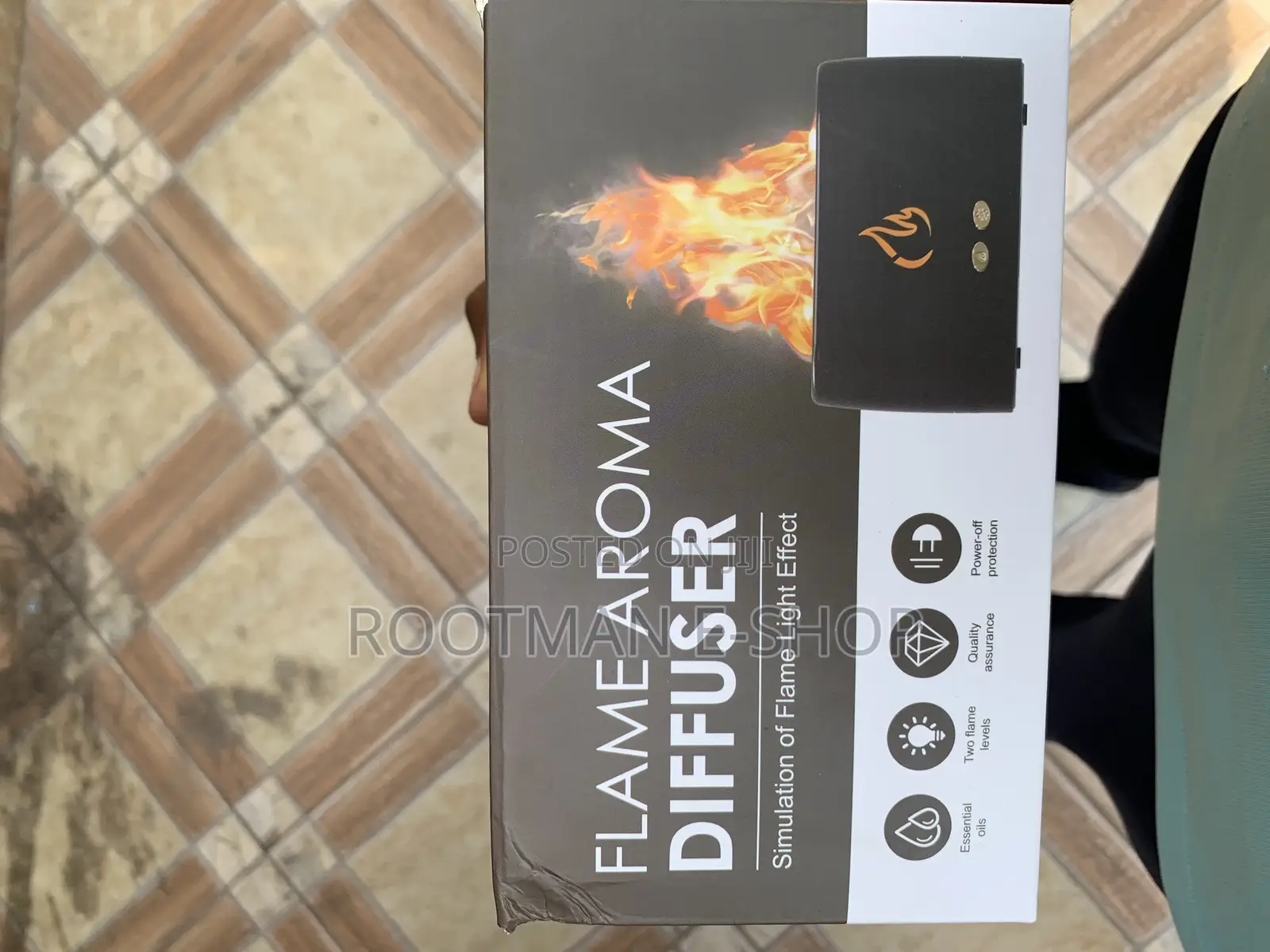 Flame Aroma Diffuser With Flame Light
