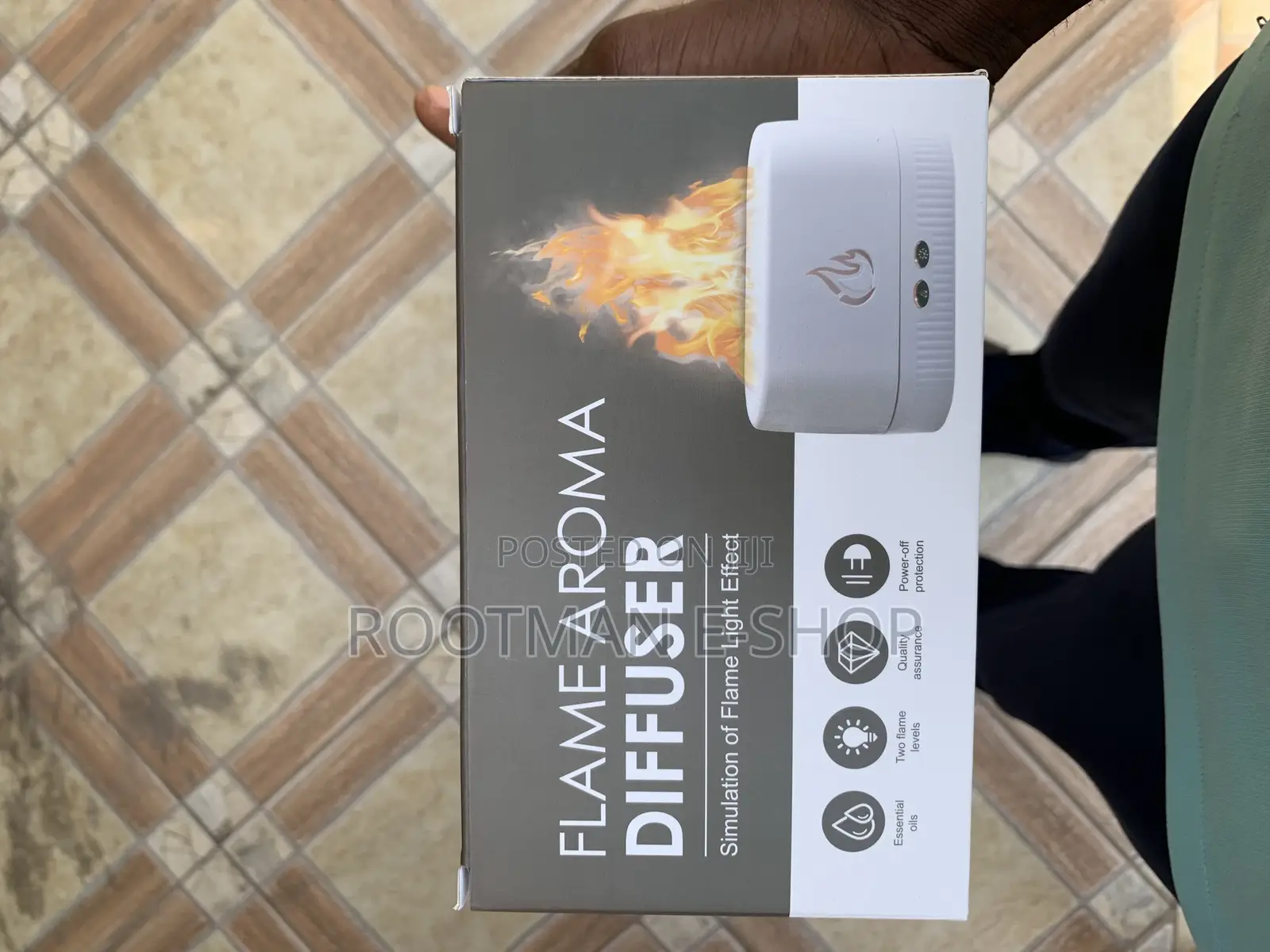 Flame Aroma Diffuser With Flame Light