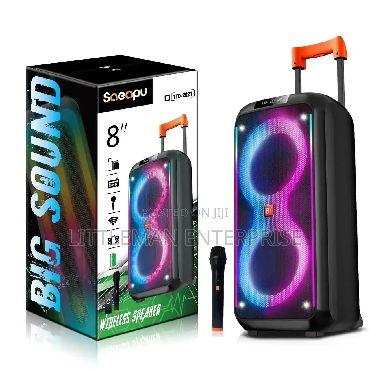 Portable Outdoor Bluetooth Speak With Microphone