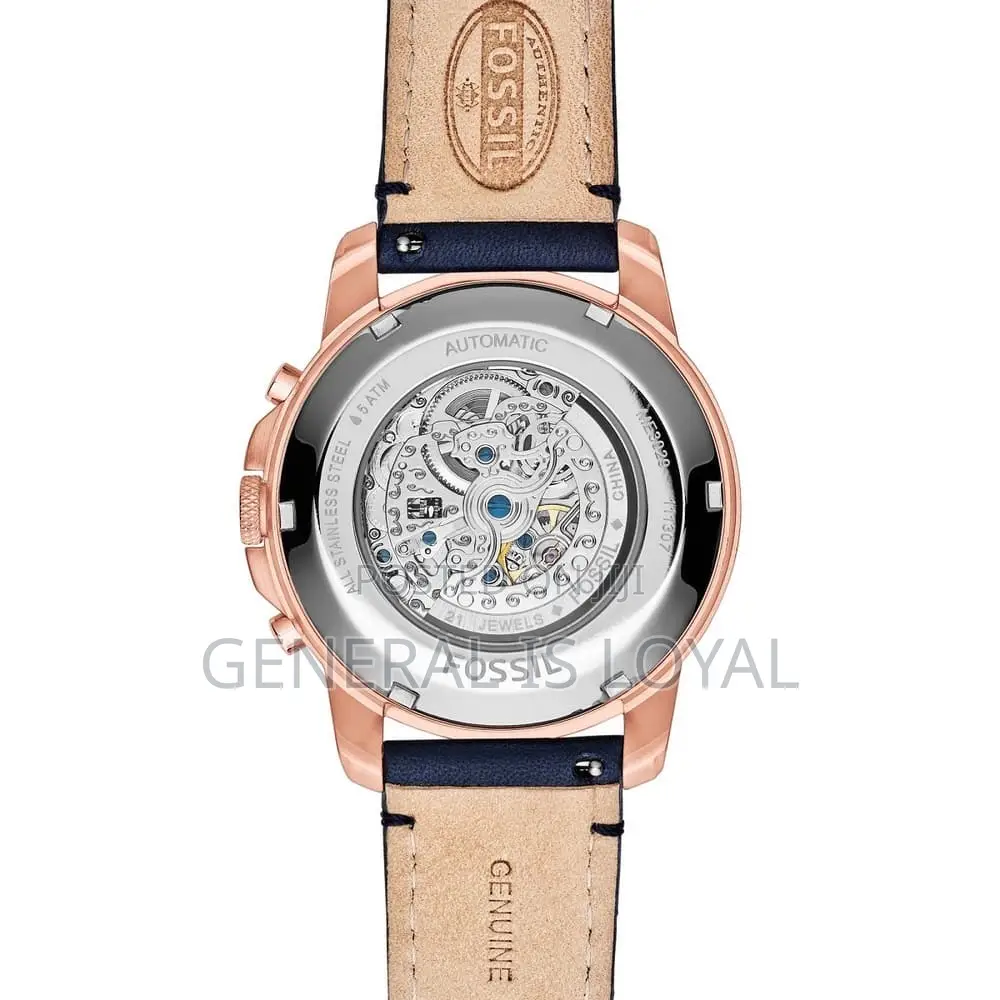 Fossil Men's ME3029 Grant Automatic Watch With Blue Leather