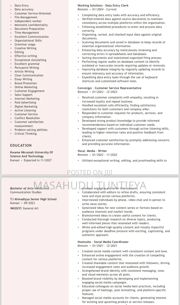 Health Beauty CV