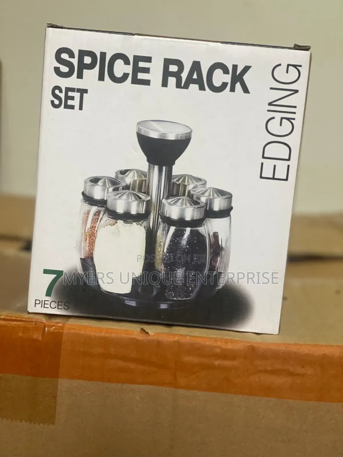 Rotating Glass Spice Jar