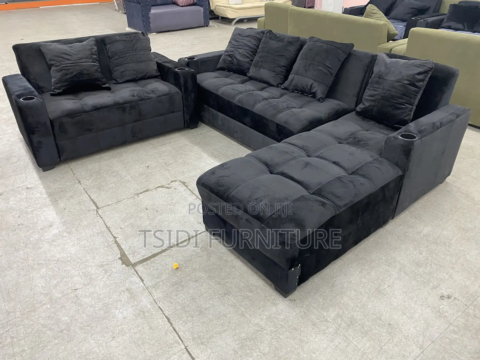 Back L Shape Sofa With 2in1
