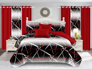 Duvet Cover With Bedsheets and Curtains