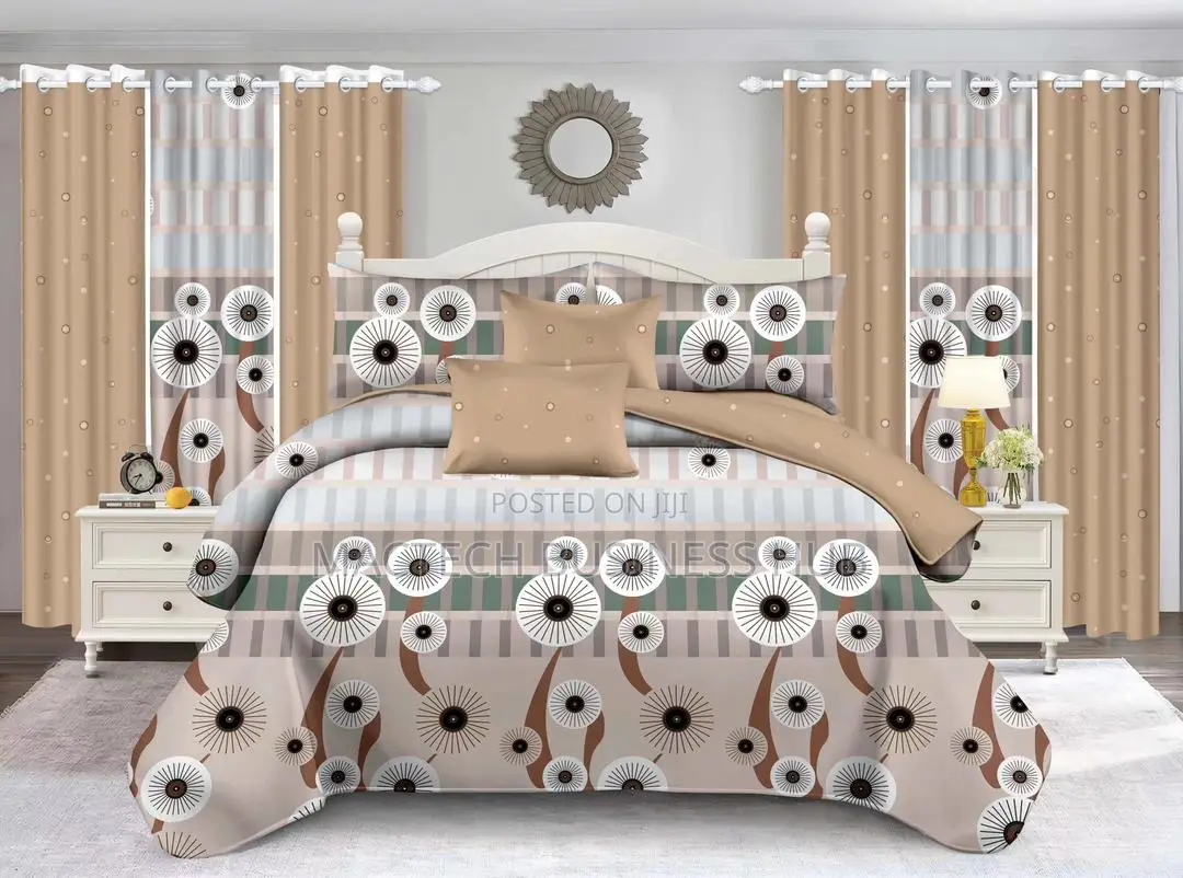 Duvet Cover With Bedsheets and Curtains
