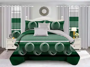 Duvet Cover With Bedsheets and Curtains