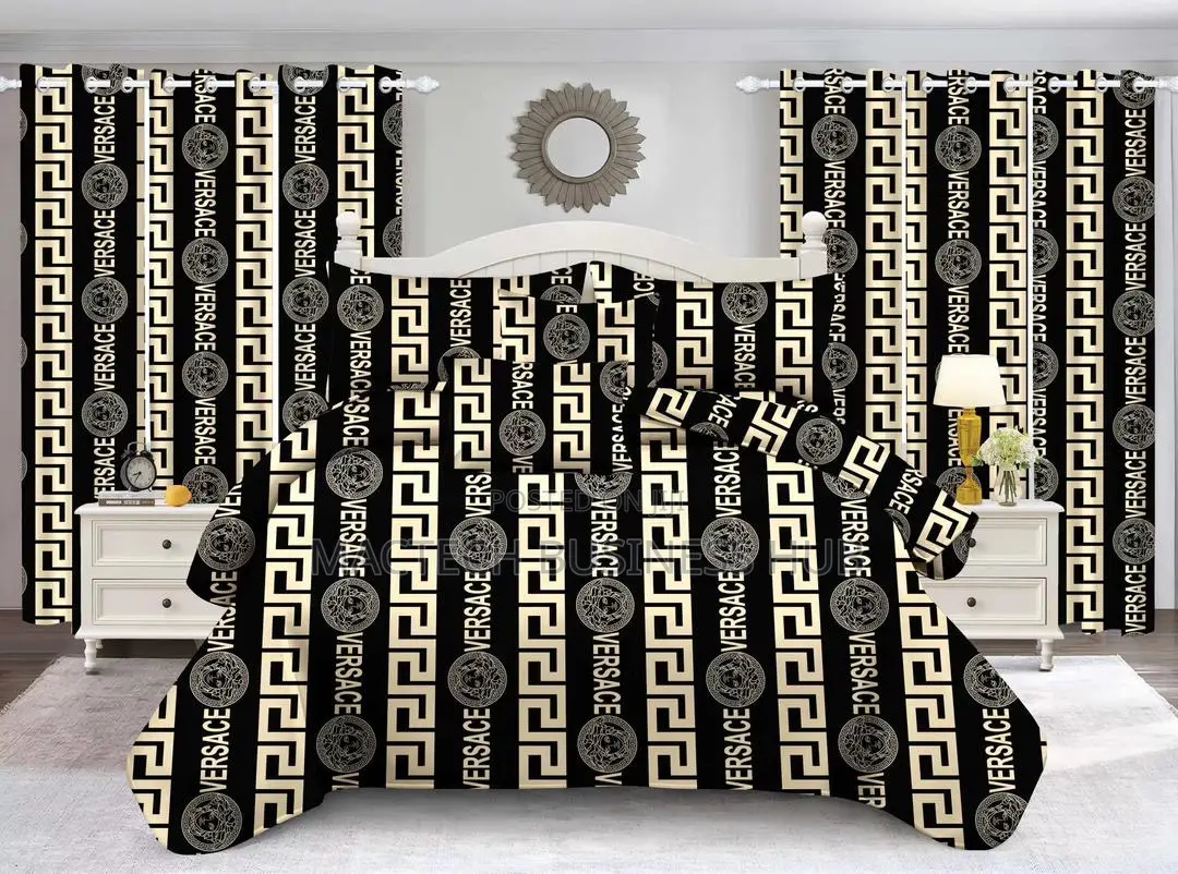 Duvet Cover With Bedsheets and Curtains