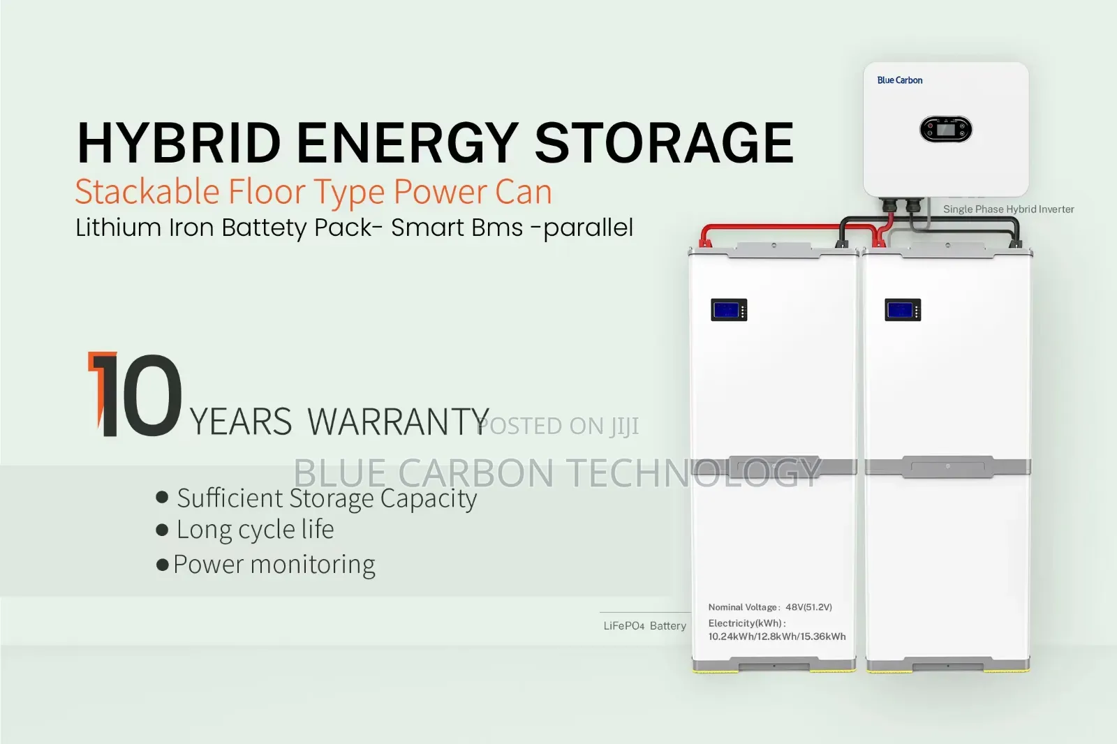 48v 200ah Blue Carbon Lithium Battery