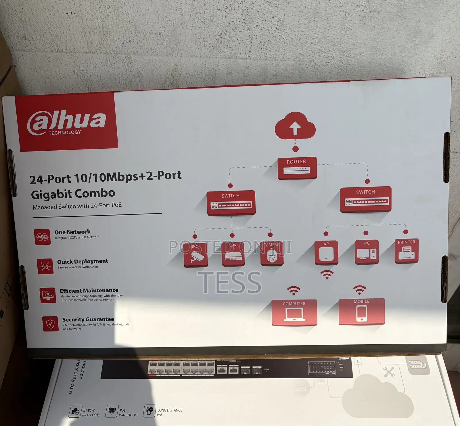 Dahua 24port Poe Cloud Managed Switch Dh-Cs4226-24et-375