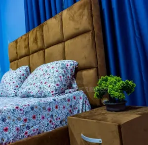 Design Double Bedframe Comes With Side Drawer and Mattress