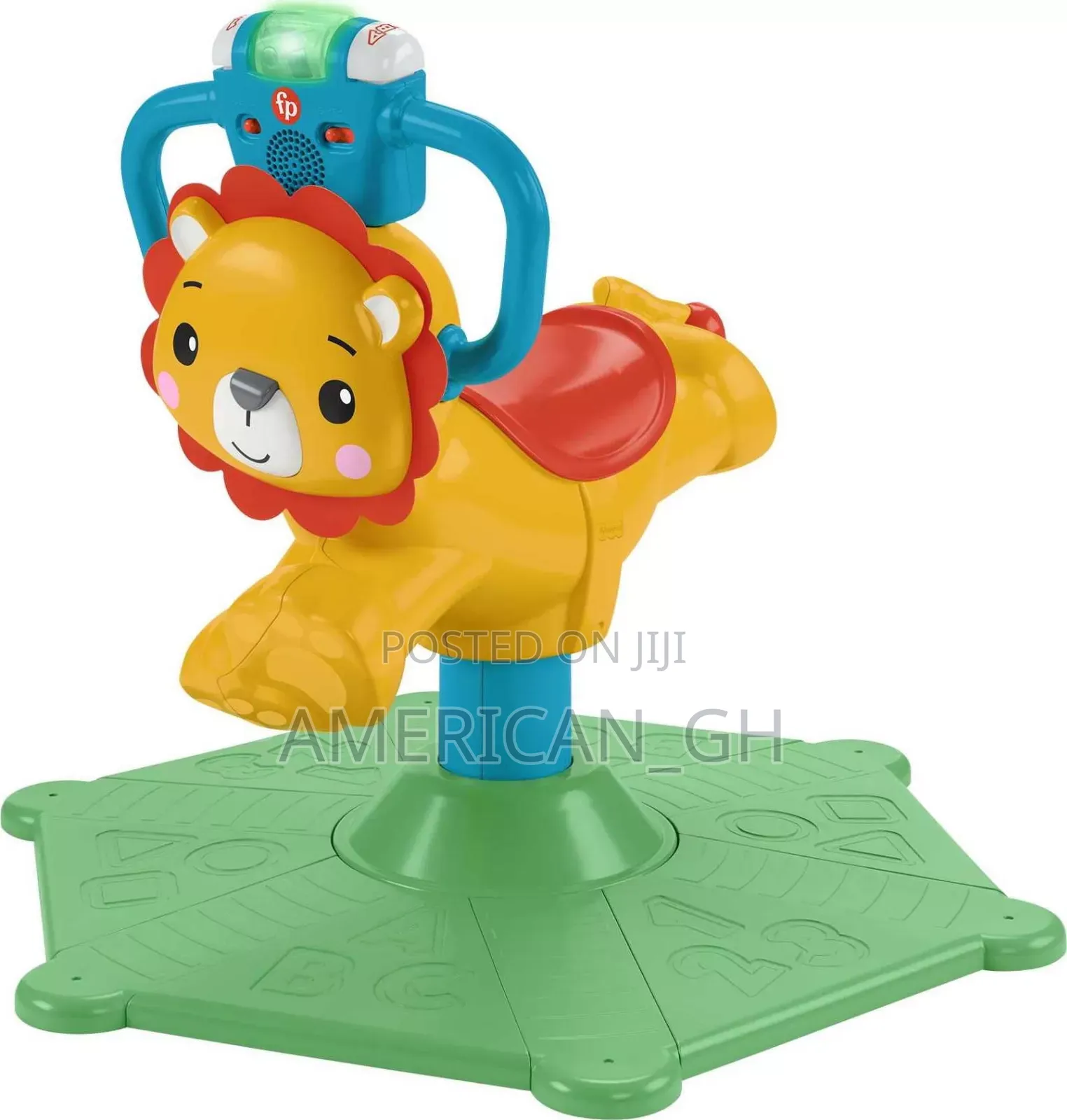 Fisher-Price Bounce Spin Lion Stationary Ride-On, 12m+