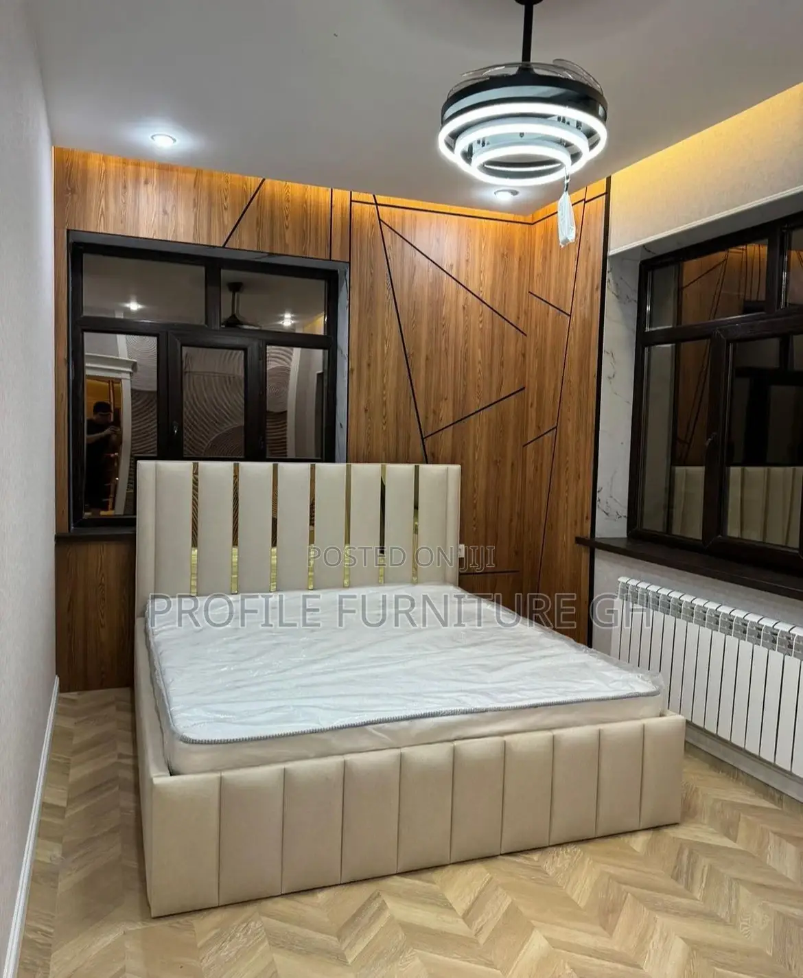 Neatly Designed Double Bedframe With Mattress