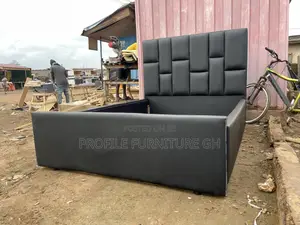 Neatly Designed Black Bedframe
