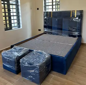 Double Design Bedframe With Two Side Drawers