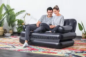 Inflatable Couch With Air Pump -black