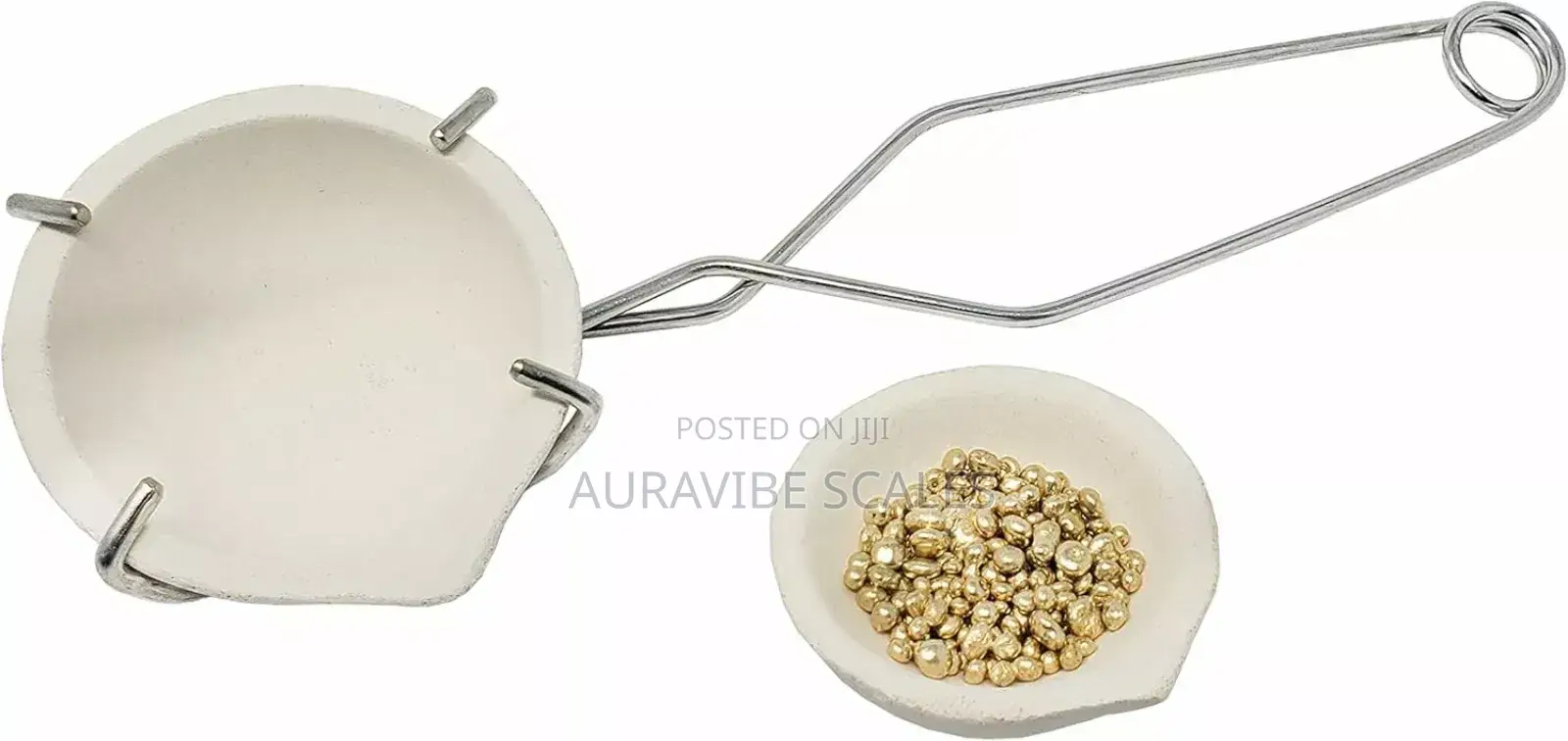 Melting Ceramic Crucible Set of 2 for Gold Silver Copper