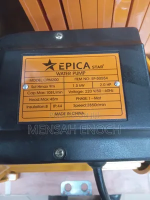 Epica 2hp Water Pump