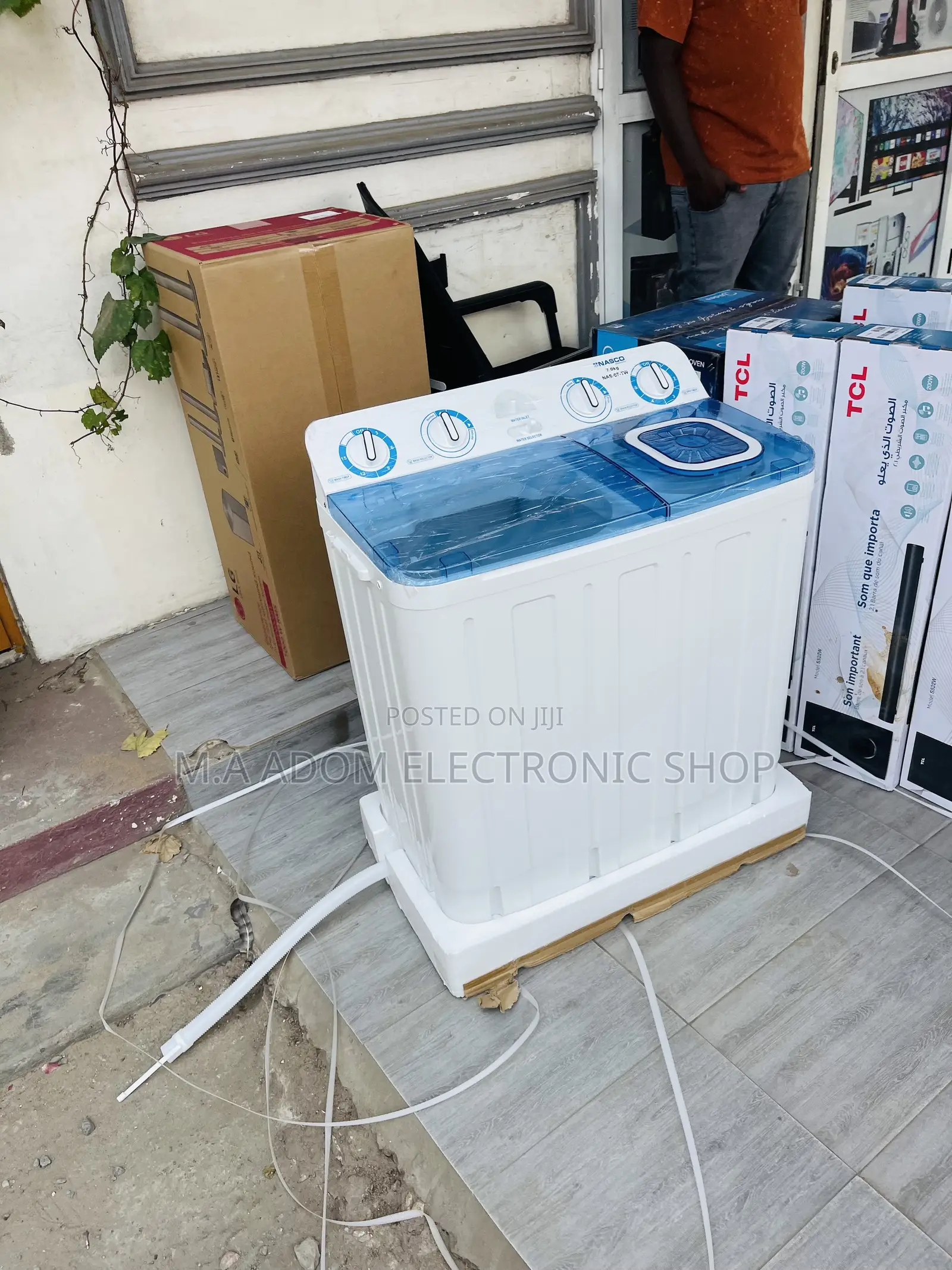 High Quality Nasco 7kg Electric Washing Machine(Spin/Dry).