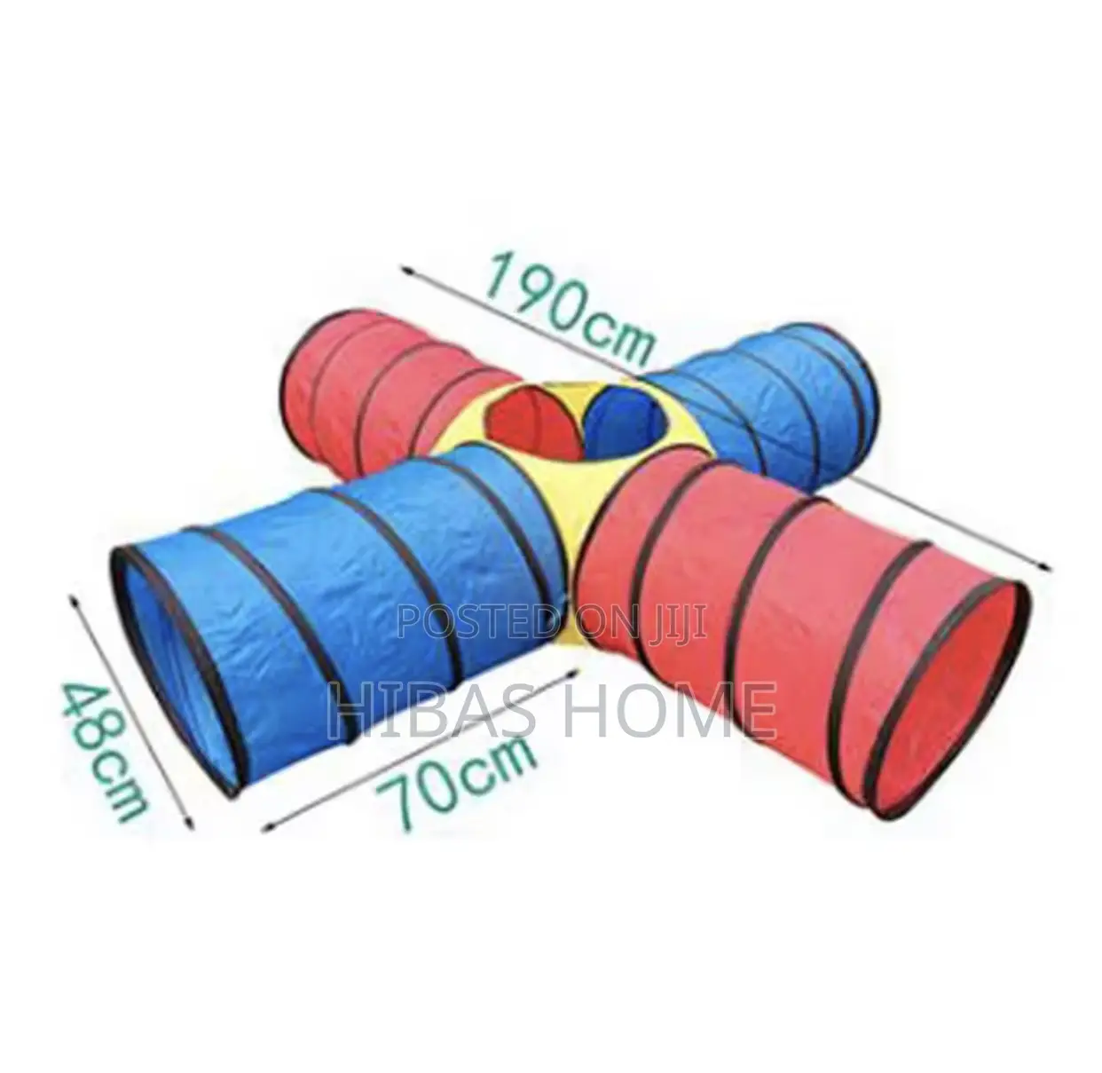 Kids Play Tunnel- 4-Way Pop Up Crawl Tunnel Tent