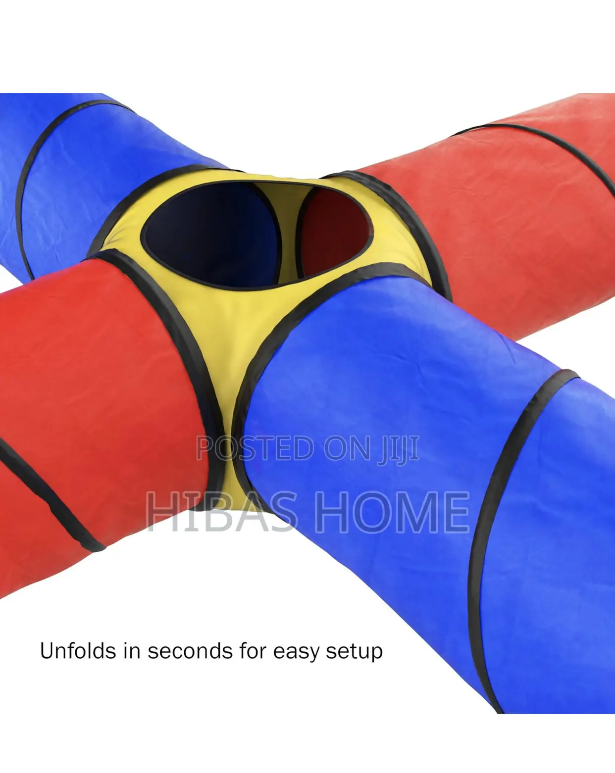 Kids Play Tunnel- 4-Way Pop Up Crawl Tunnel Tent