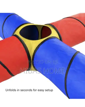 Kids Play Tunnel- 4-Way Pop Up Crawl Tunnel Tent