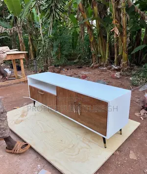 White and Brown TV Stand