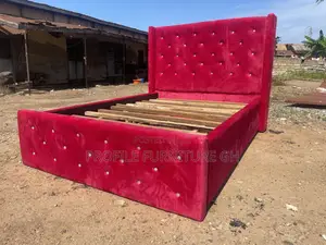Red Double Bedframe (54x75)//Fee Delivery