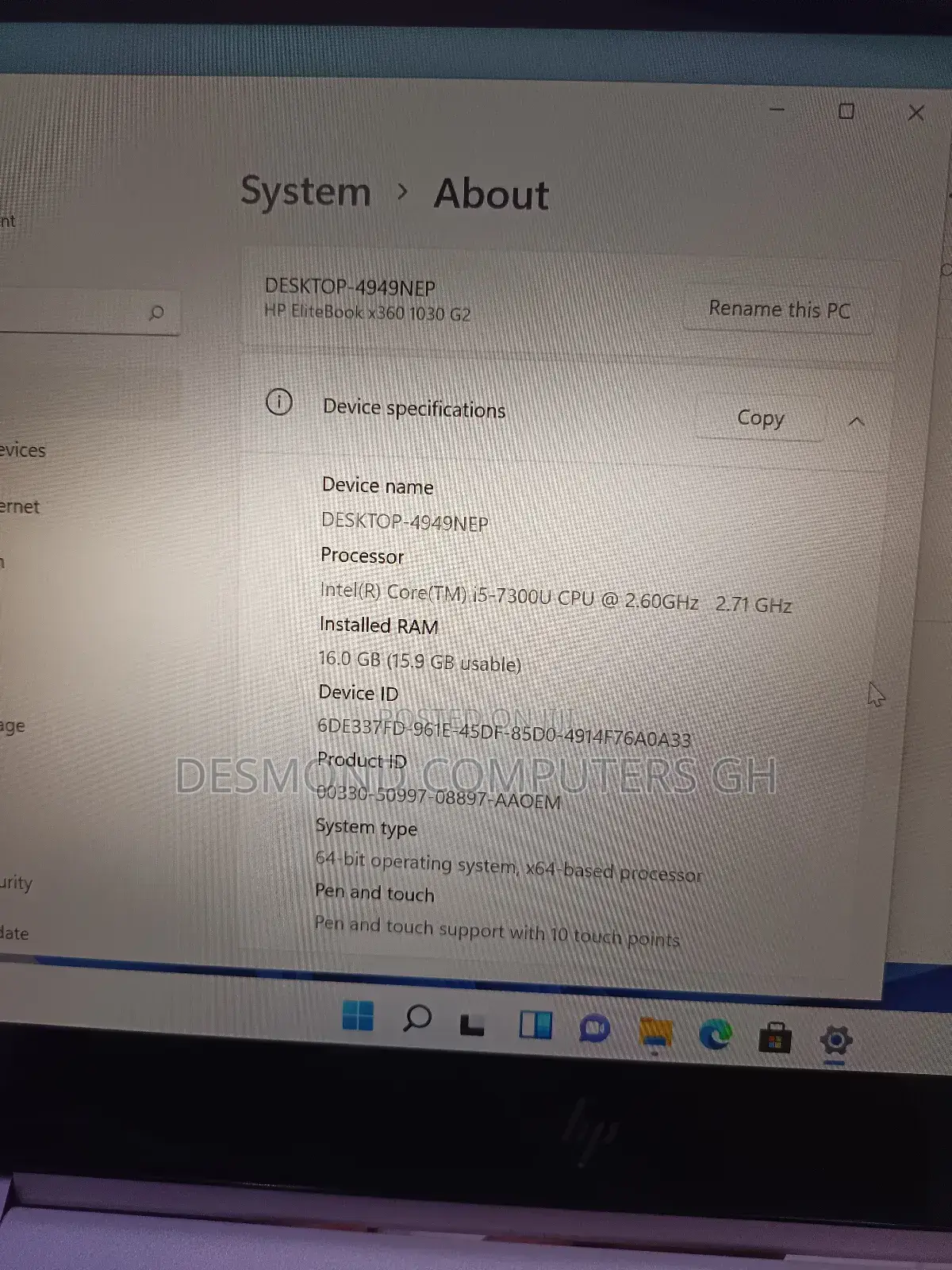 Laptop HP EliteBook X360 1030 G2 16GB Intel Core i5 SSD 256GB