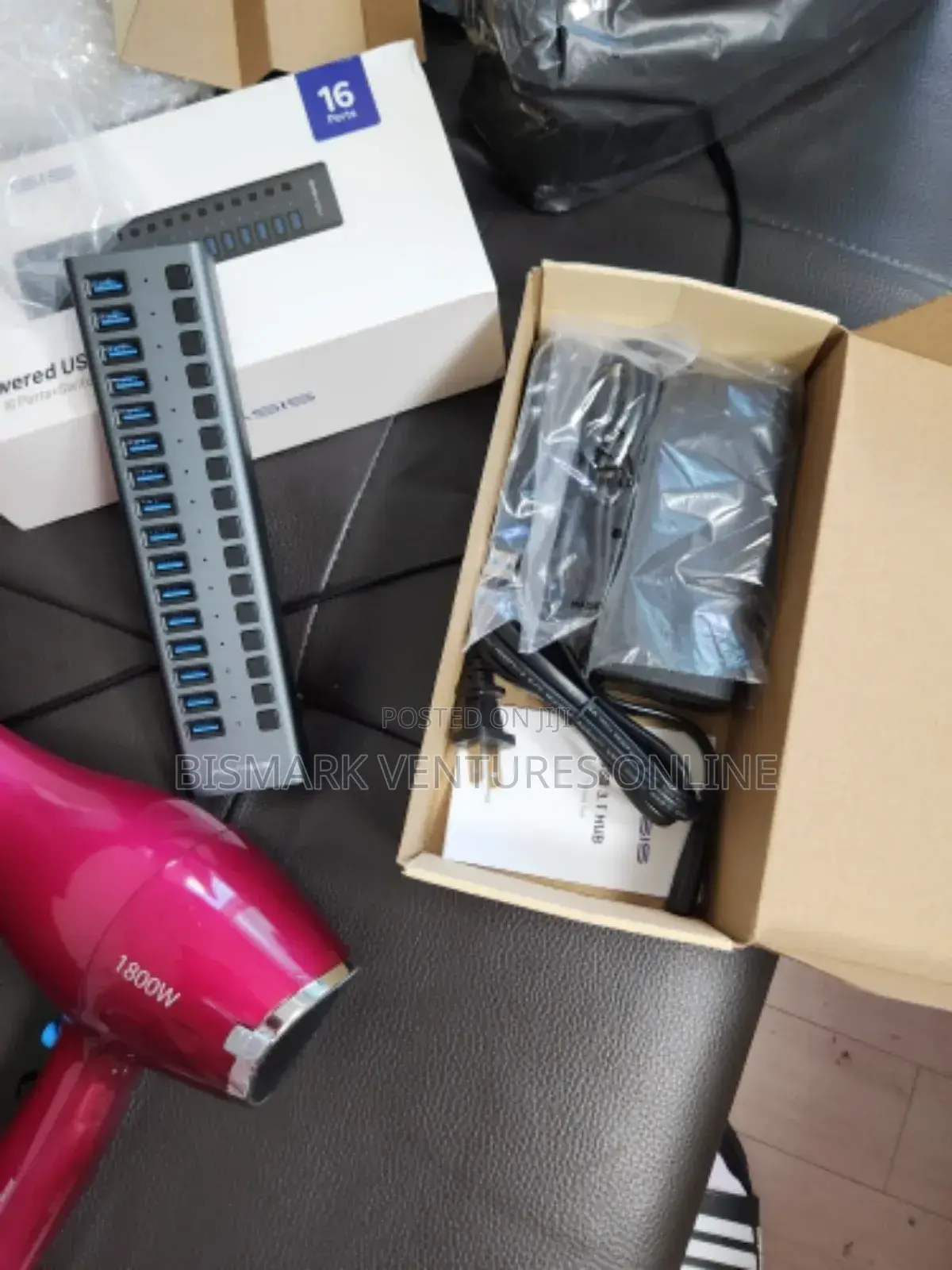 90W 16 Ports USB 3.0 Hub Super Speed For Data Transferring.