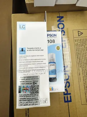 Epson 108 Original Ink Bottle - Light Cyan Lc