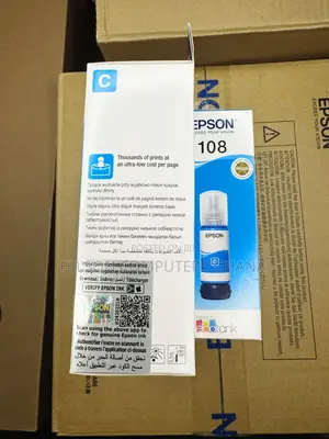 Epson 108 Original Ink Bottle - Cyan