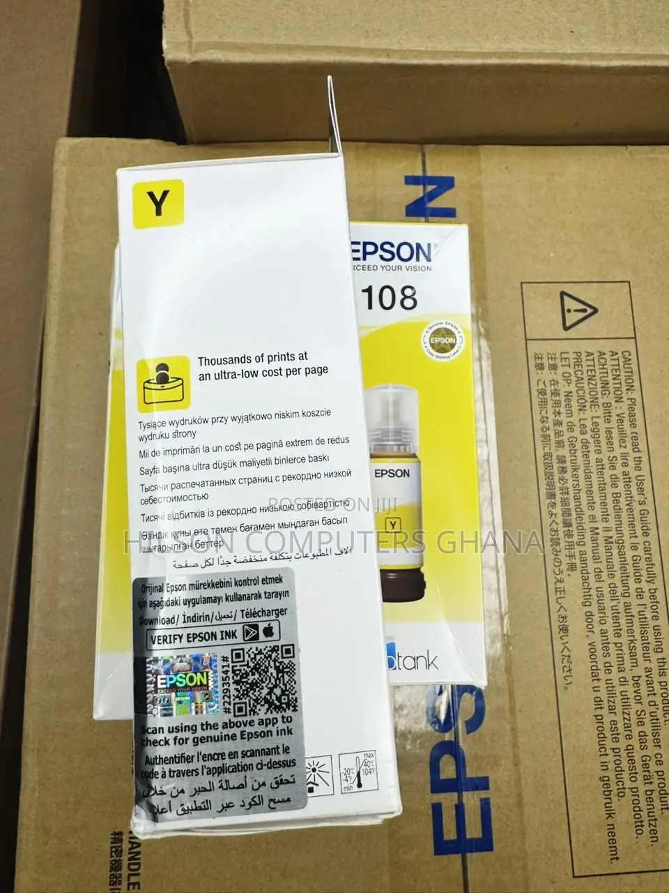 Epson 108 Original Ink Bottle - Yellow