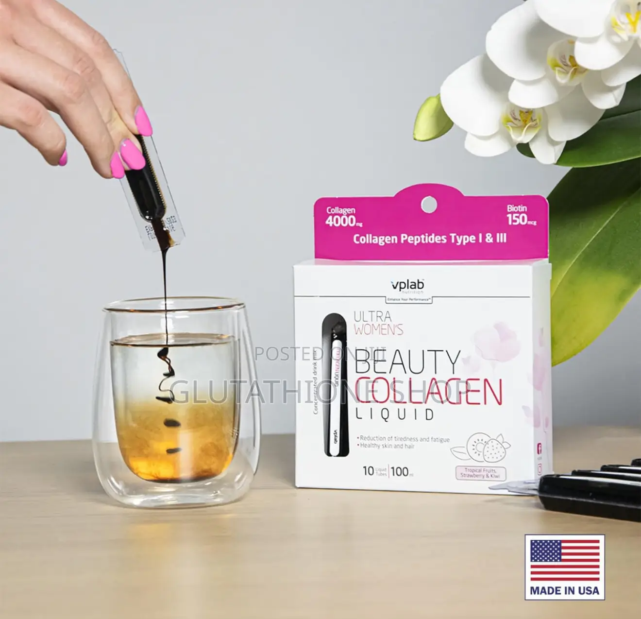 Ultra Women's Beauty Liquid Collagen-biotin Supplement