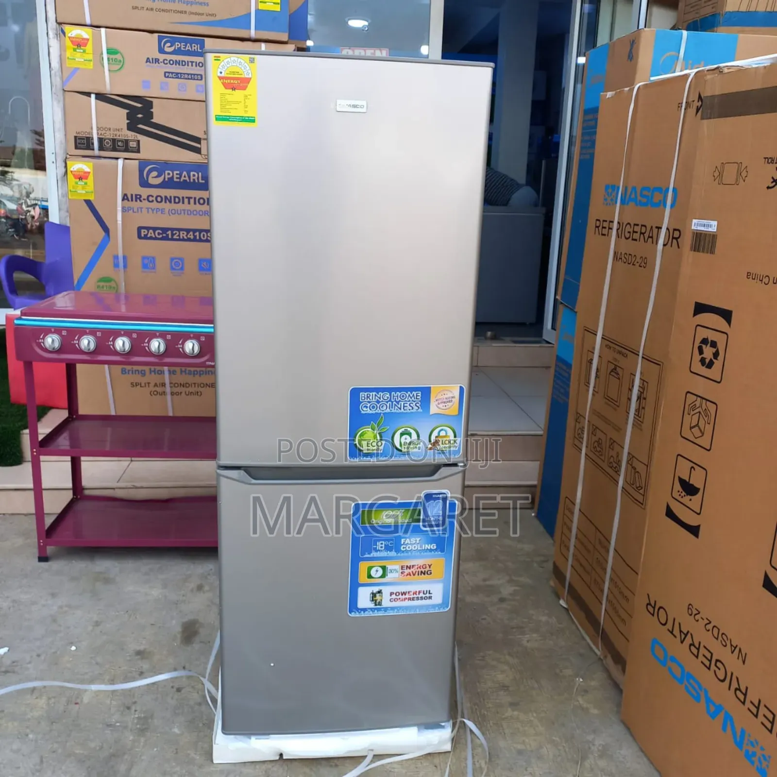 Fast Freezing and Cooling Nasco Double Door Fridge