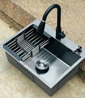 Single Bowl Armless Cabinet Sink With Pullout Tap Complete