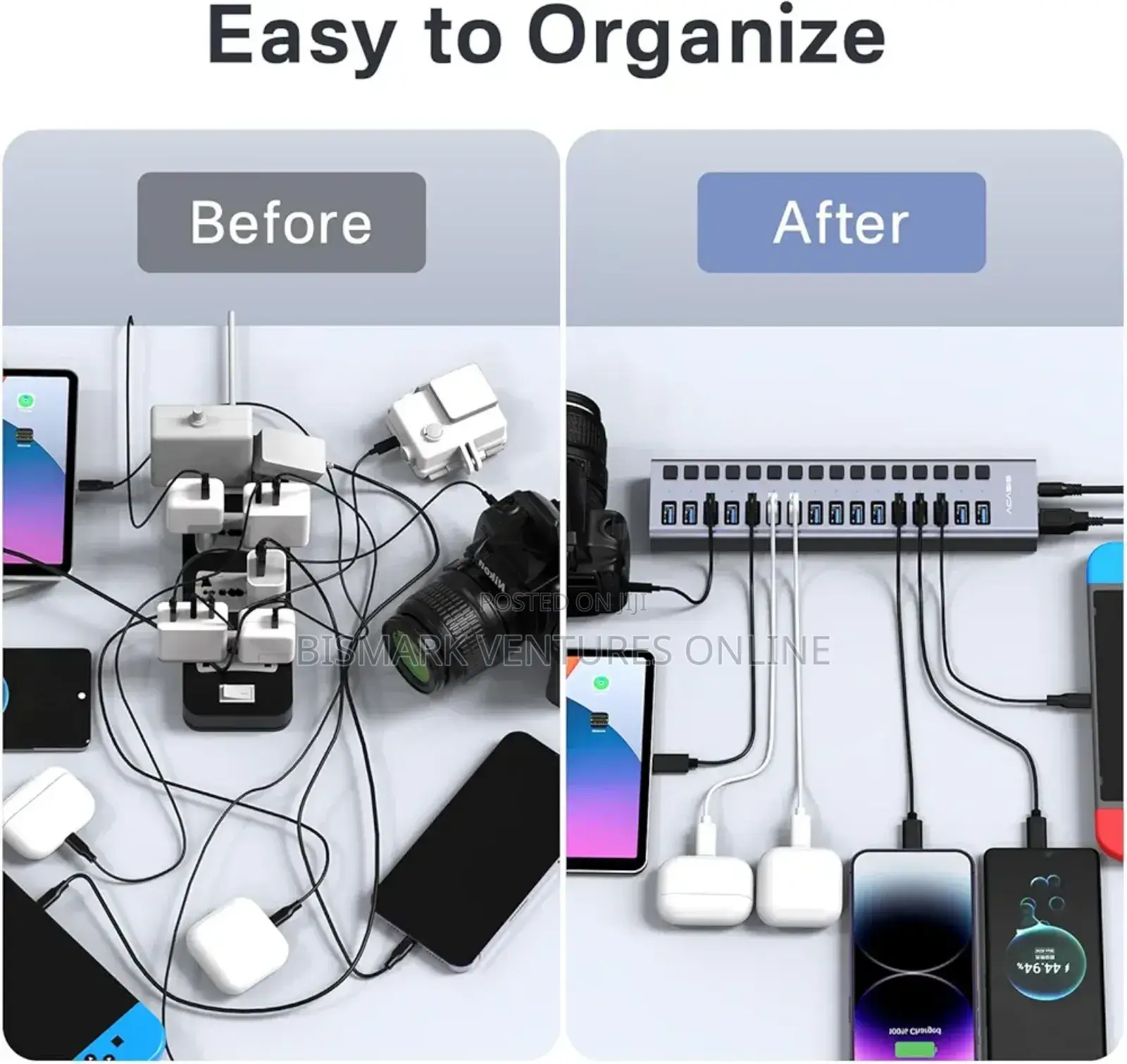 90W 16 Ports USB 3.0 Hub Super Speed For Data Transferring.