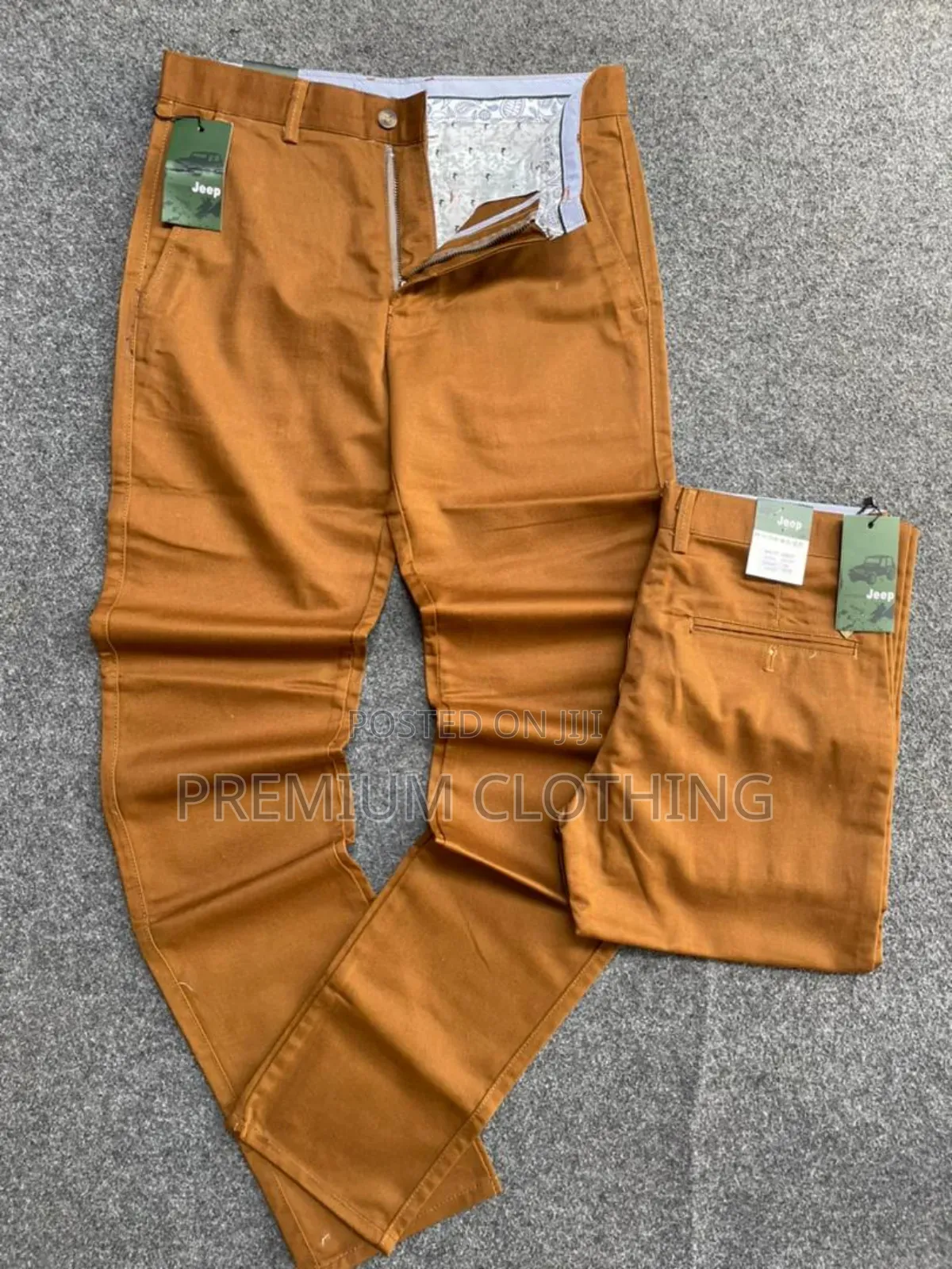 Khaki Long Trousers For Men Available
