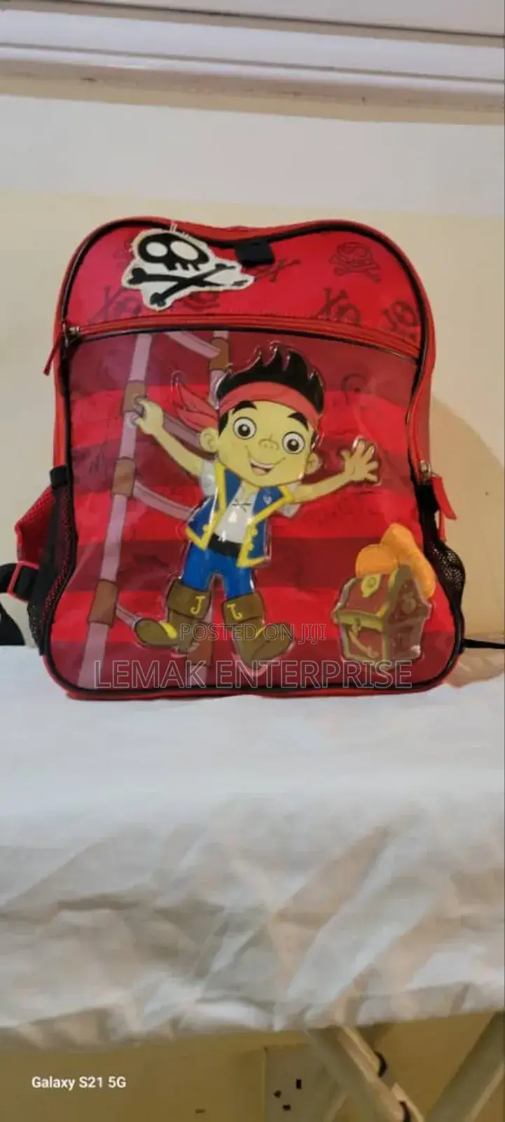 Jake and the Neverland Backpack Bag,Red